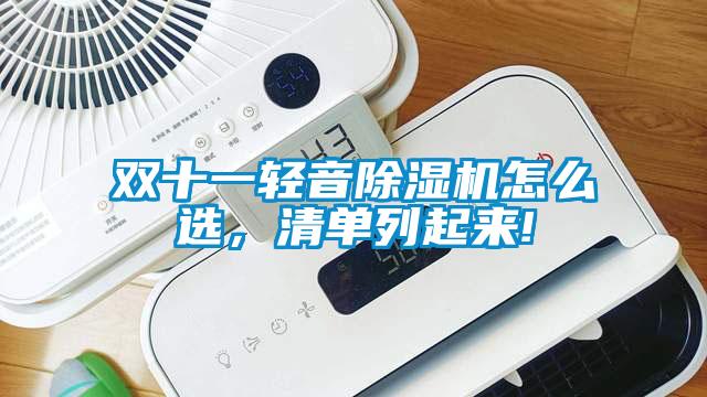 雙十一輕音除濕機(jī)怎么選，清單列起來!