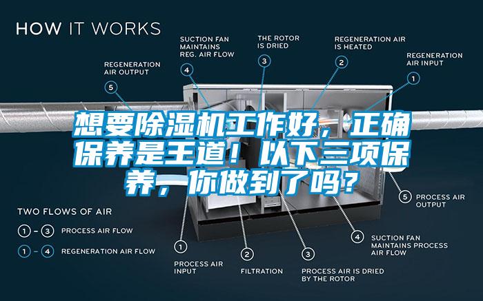 想要除濕機(jī)工作好，正確保養(yǎng)是王道！以下三項(xiàng)保養(yǎng)，你做到了嗎？