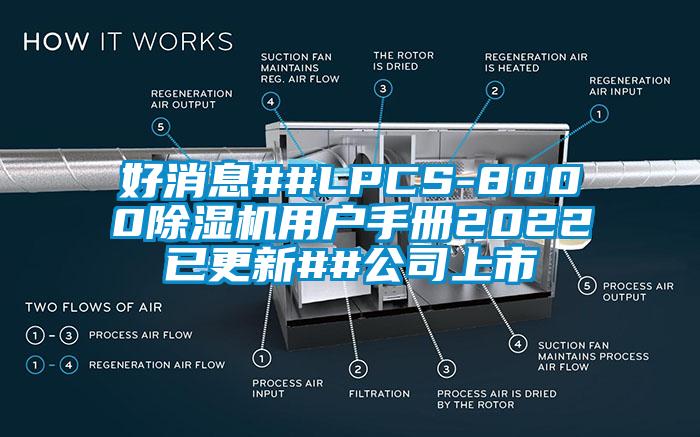 好消息##LPCS-8000除濕機(jī)用戶手冊2022已更新##公司上市