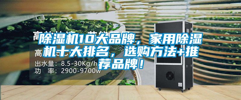 除濕機10大品牌，家用除濕機十大排名，選購方法+推薦品牌！