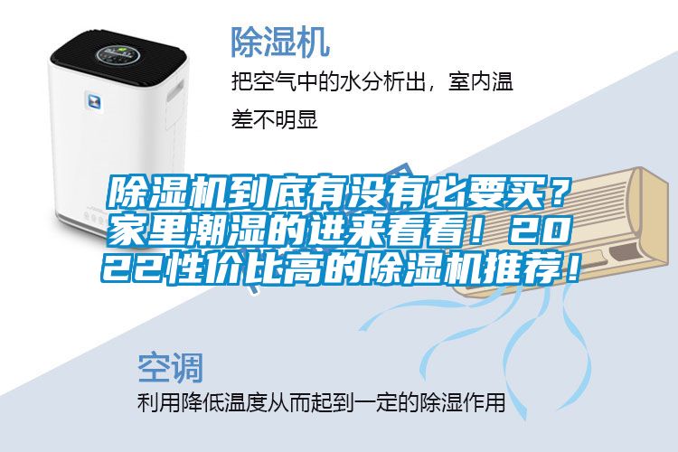 除濕機(jī)到底有沒有必要買？家里潮濕的進(jìn)來看看！2022性價(jià)比高的除濕機(jī)推薦！