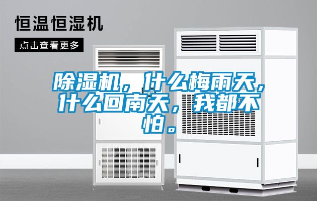 除濕機，什么梅雨天，什么回南天，我都不怕。